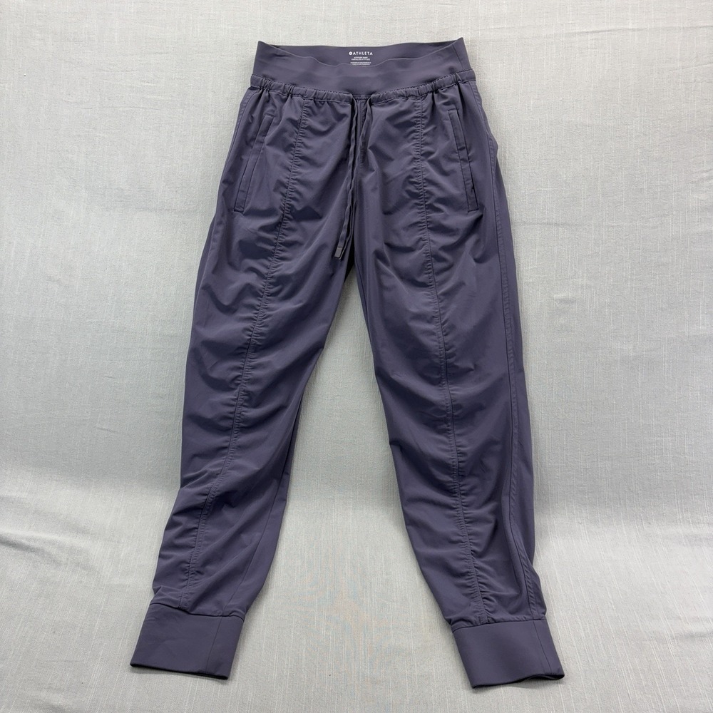 Athleta Attitude Pant Women's 4 Purple Jogger Travel Athletic Pull On FA23